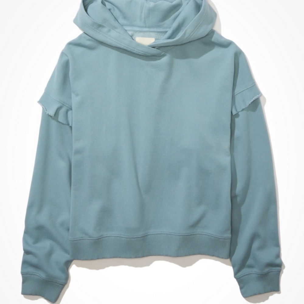 American Eagle Ruffle Sleeve Hoodie | S